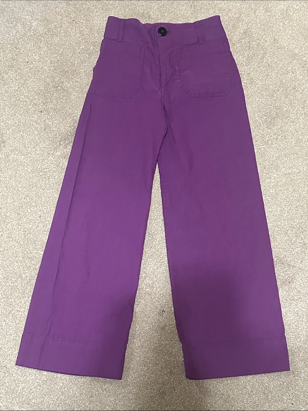 Maeve Wide-Leg Crop Pants in Electric Violet